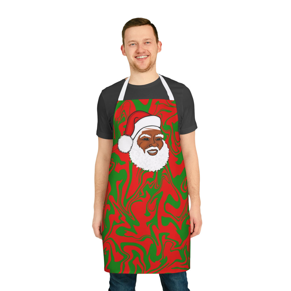 Black Santa Claus Christmas Holiday Apron