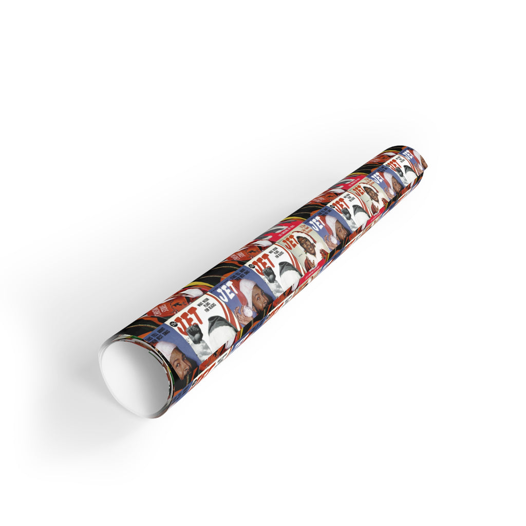 Vintage Jet Magazine Holiday Christmas Magazine Covers Gift Wrapping Paper Rolls, 1pc