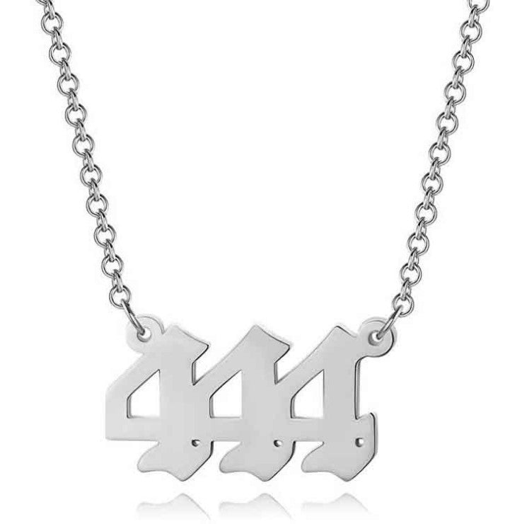 Angel Number Necklace 18k Gold Plated Hypoallergenic Stainless Steel 111 to 999
