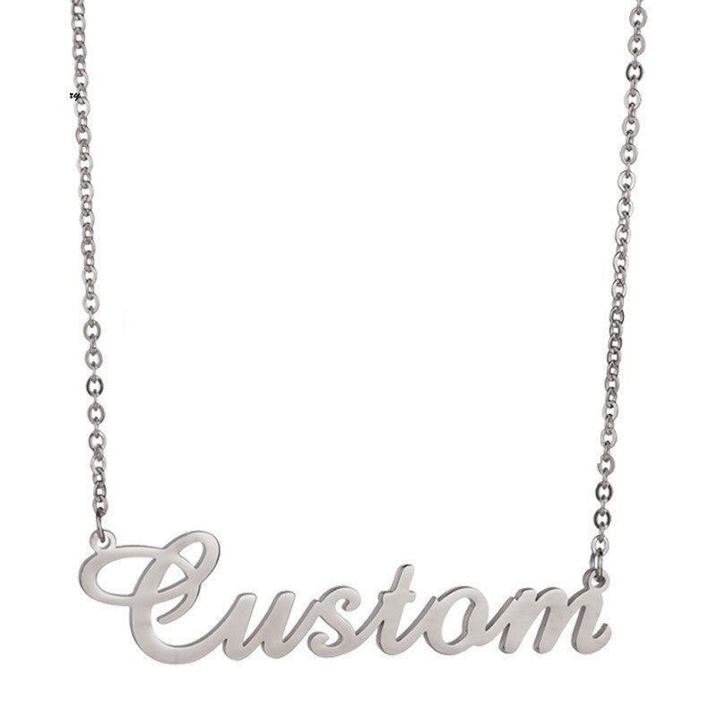 Custom Name Necklace 18k Gold Plated Stainless Steel Personalized