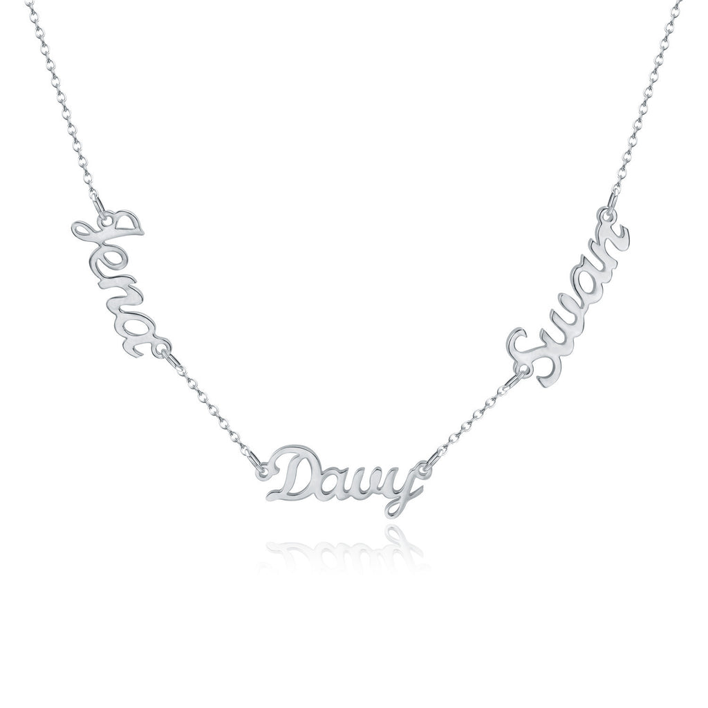 Multiple Custom Name Necklace 18k Gold Plated Stainless Steel Personalized Necklace