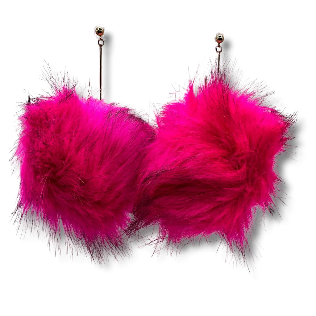 Vegan Faux Fur Fuzzy Earrings