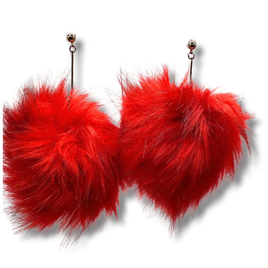 Vegan Faux Fur Fuzzy Earrings