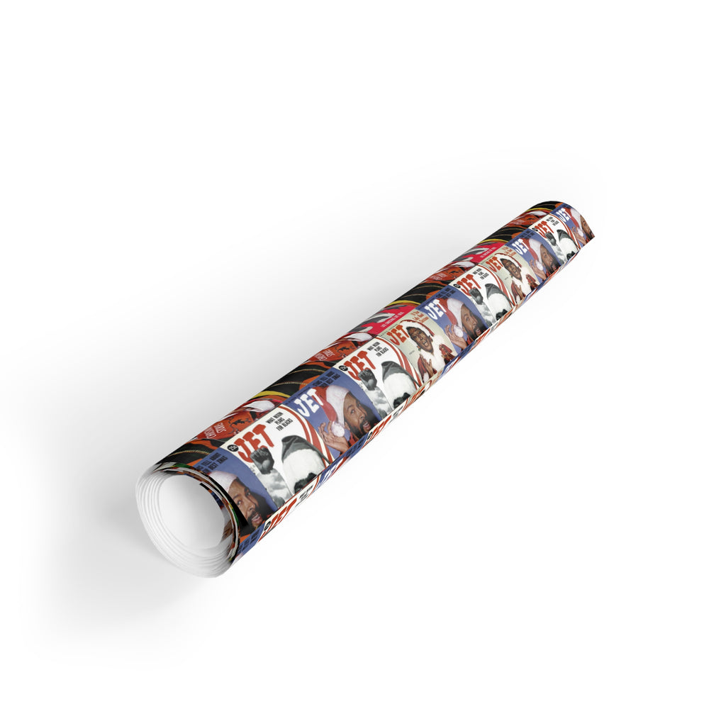 Vintage Jet Magazine Holiday Christmas Magazine Covers Gift Wrapping Paper Rolls, 1pc