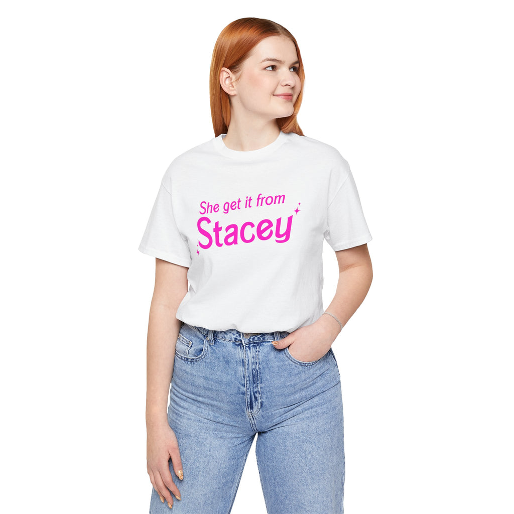 She Get It From Her Mama – Custom Mother's Name T-Shirt | Personalized Mother’s Day Gift