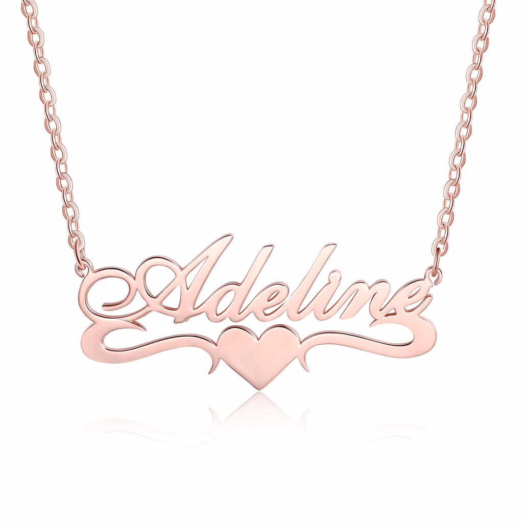 Custom Name Necklace 18k Gold Plated Hypoallergenic Stainless Steel Personalized Necklace