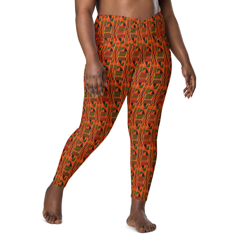 "Kent 4 Da Culture" Crossover leggings with pockets