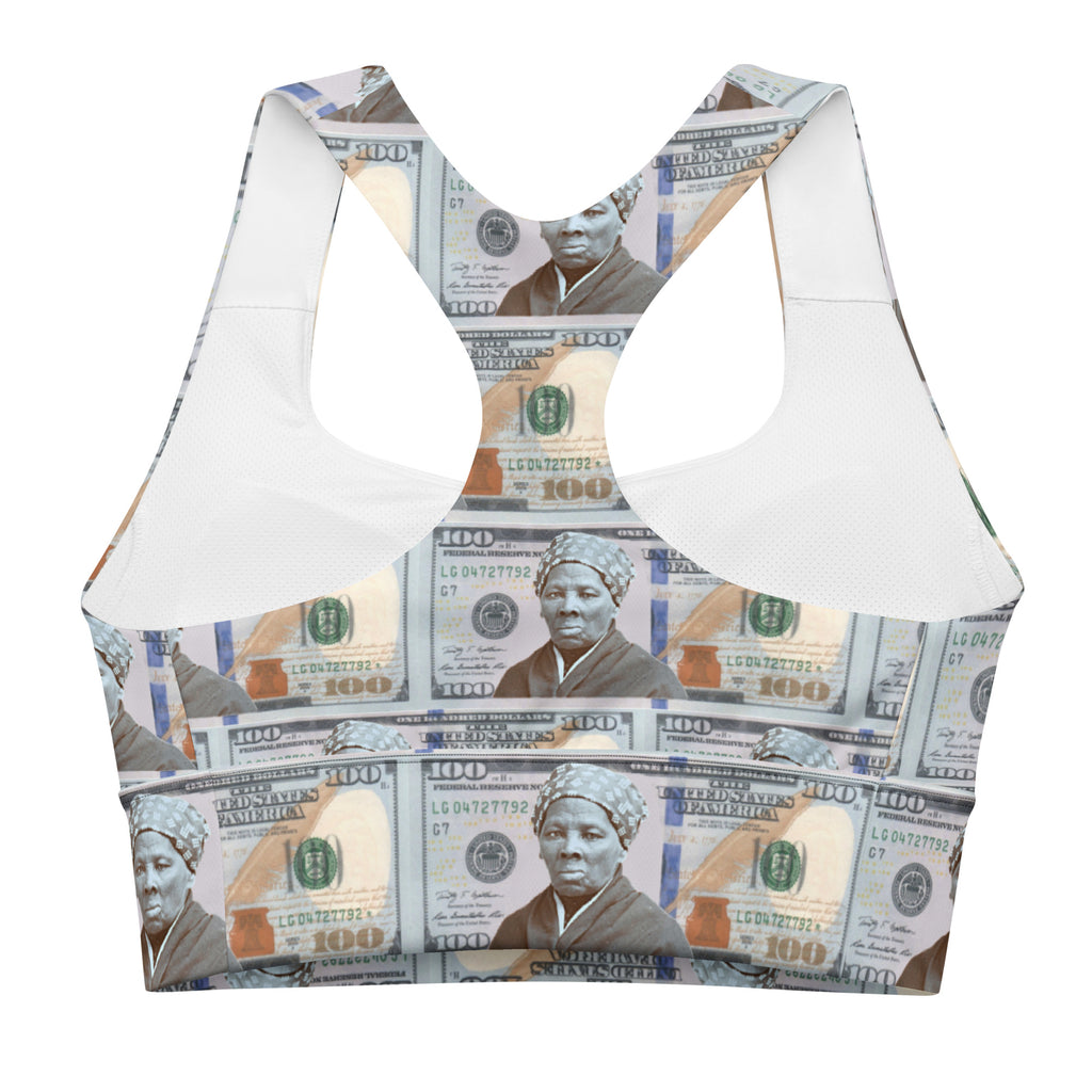 Harriet Tubman $100 Bill Sports Bra