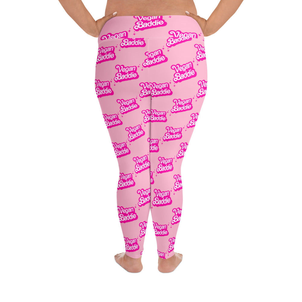 Vegan Baddie Pink Plus Size Leggings
