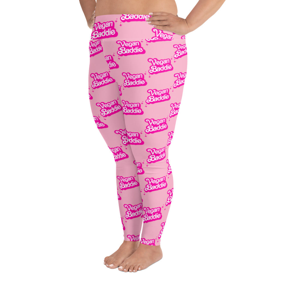 Vegan Baddie Pink Plus Size Leggings