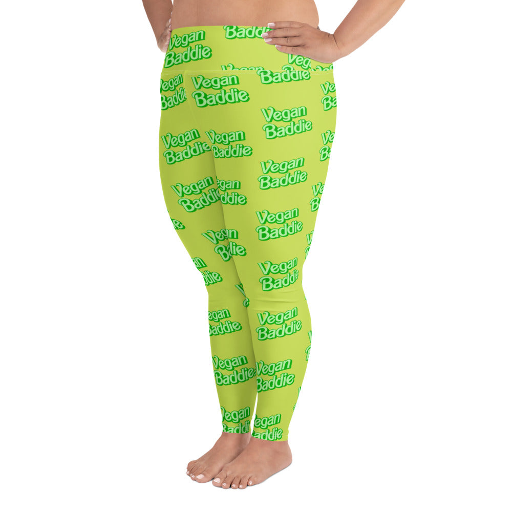 Plus Size Green Vegan Baddie Leggings