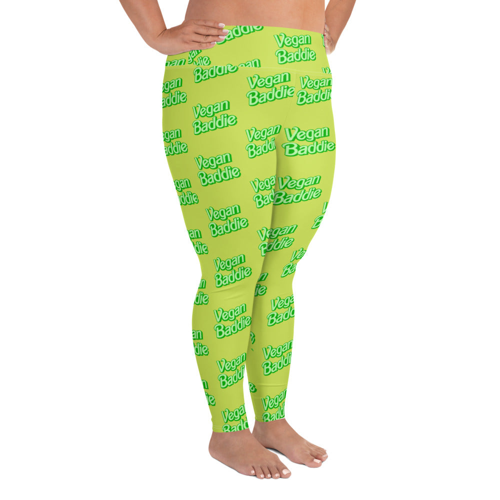 Plus Size Green Vegan Baddie Leggings