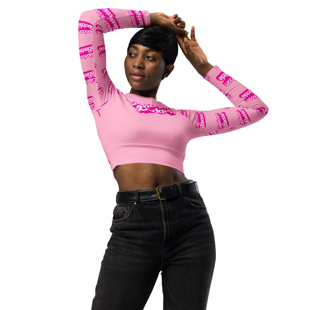 Capricorn Baddie Recycled Long-Sleeve Fitted Crop Top