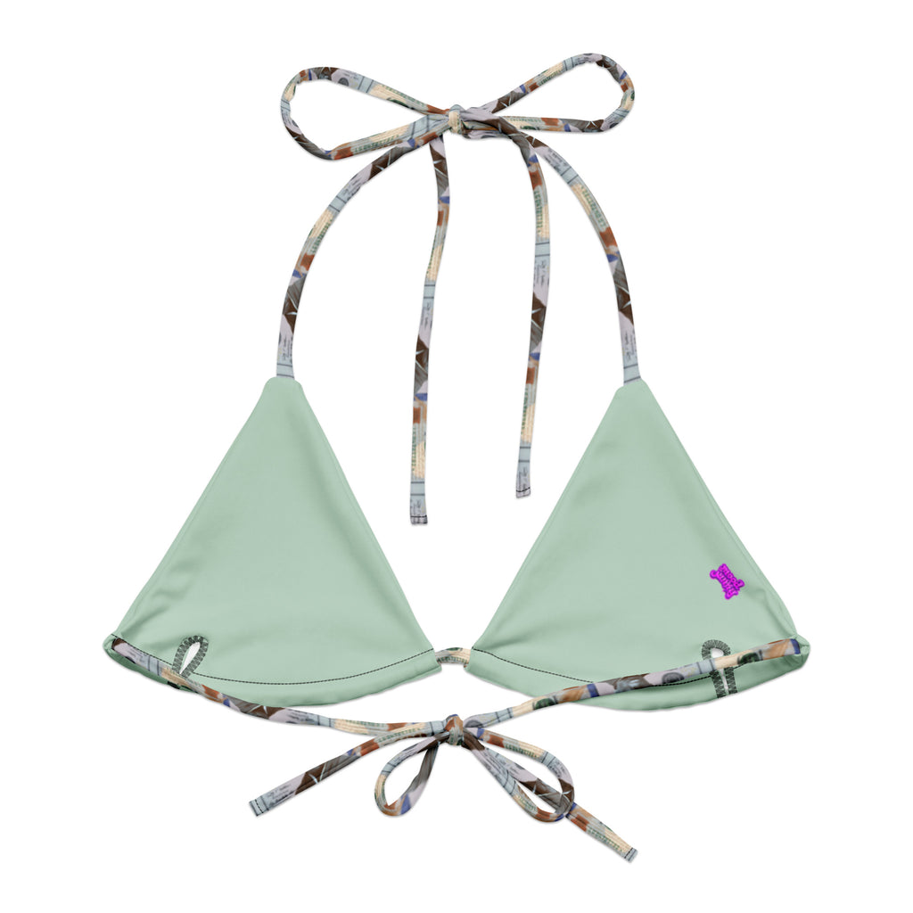 All About the Tubmans recycled string bikini top