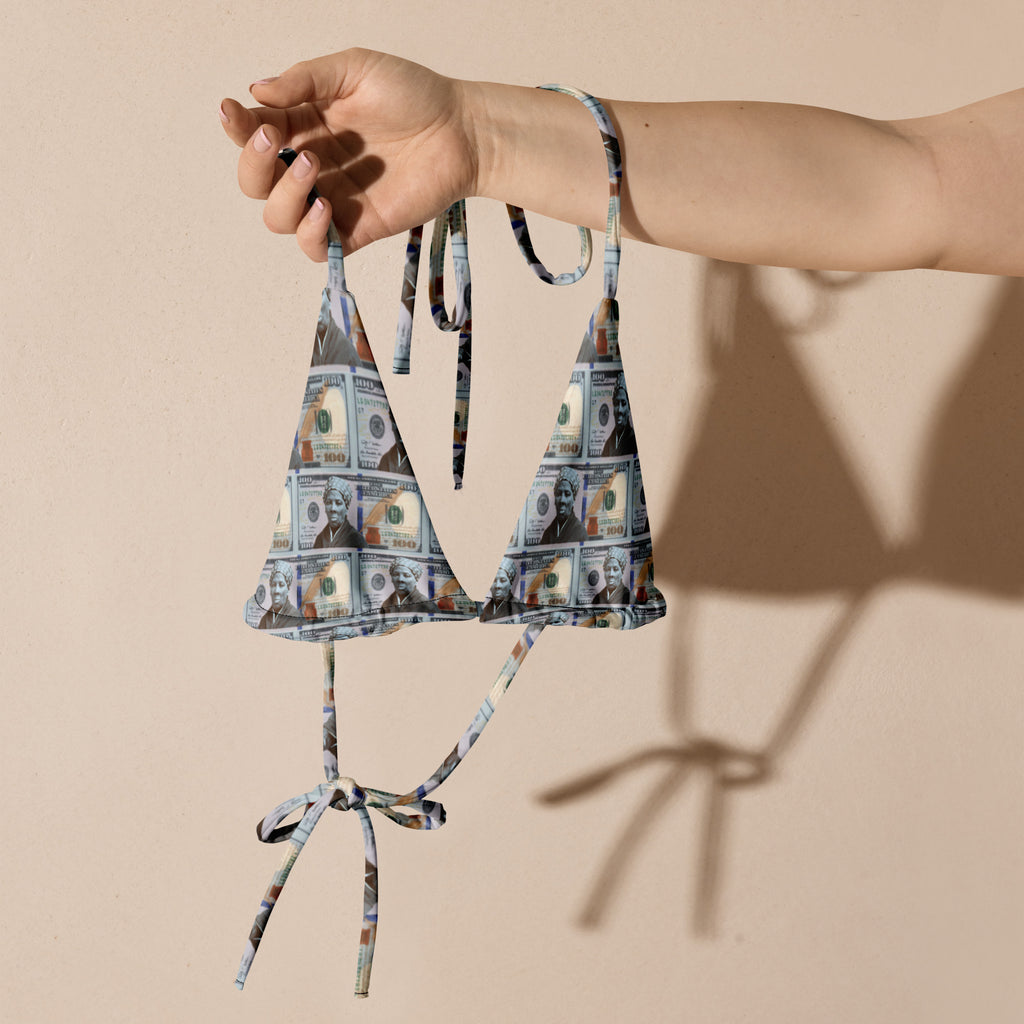 All About the Tubmans recycled string bikini top