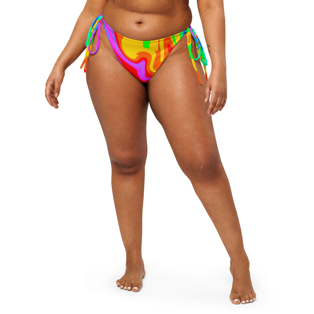 Taste the MF rainbow! recycled string bikini bottom
