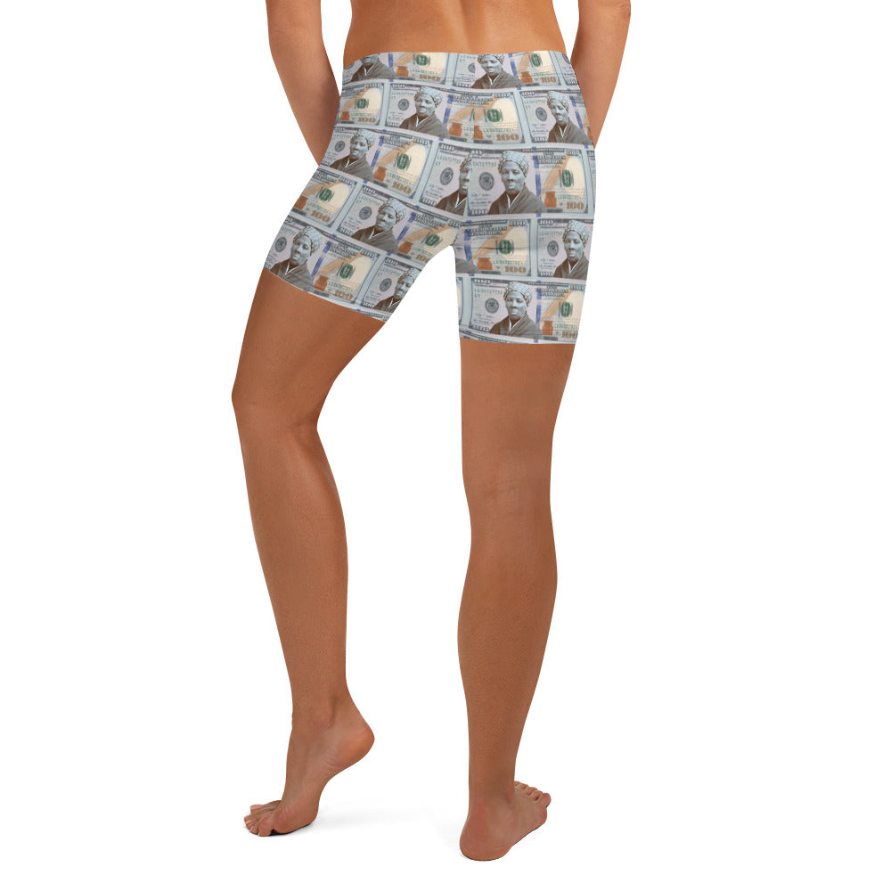 Harriet Tubman $100 Bill shorts