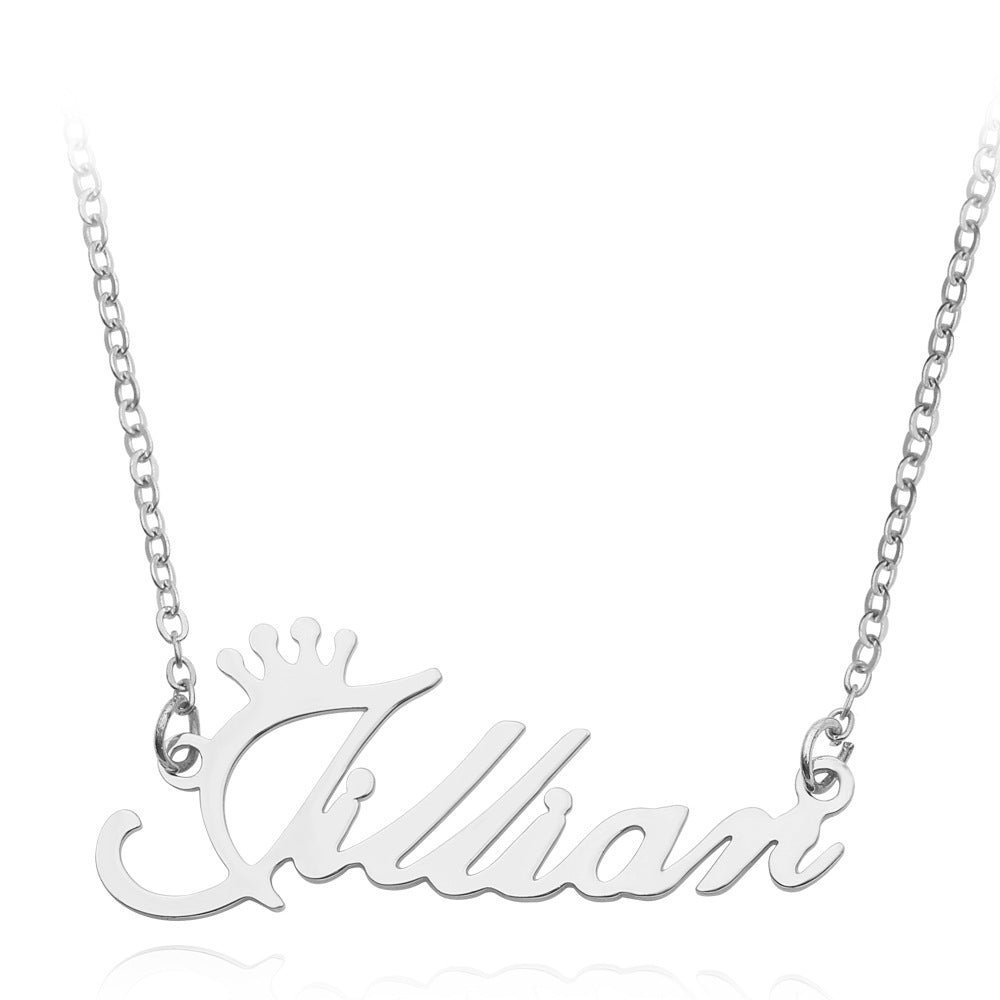 Custom Name Necklace 18k Gold Plated Hypoallergenic Stainless Steel Personalized Necklace