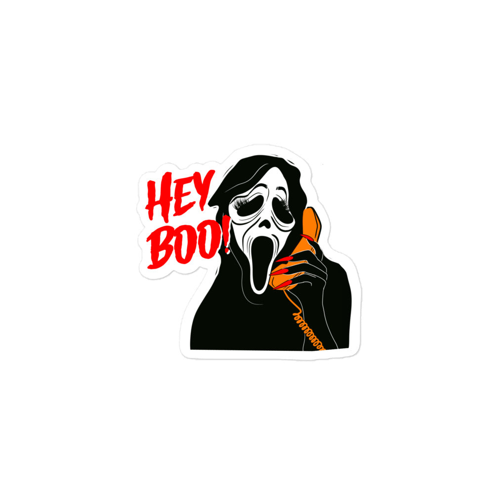 Hey BOO! Scream Mask Bubble-free stickers