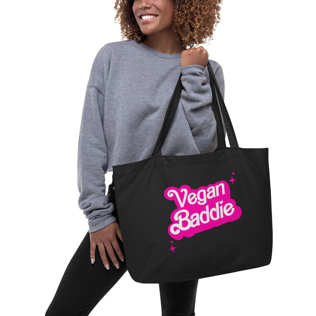 Vegan Baddie Large Eco Organic Tote Bag