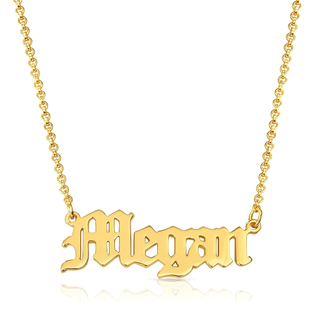 Custom Name Necklace 18k Gold Plated Hypoallergenic Stainless Steel Personalized Necklace