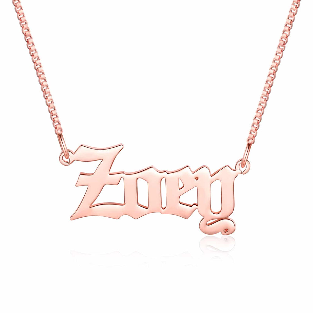Custom Name Necklace 18k Gold Plated Hypoallergenic Stainless Steel Personalized Necklace