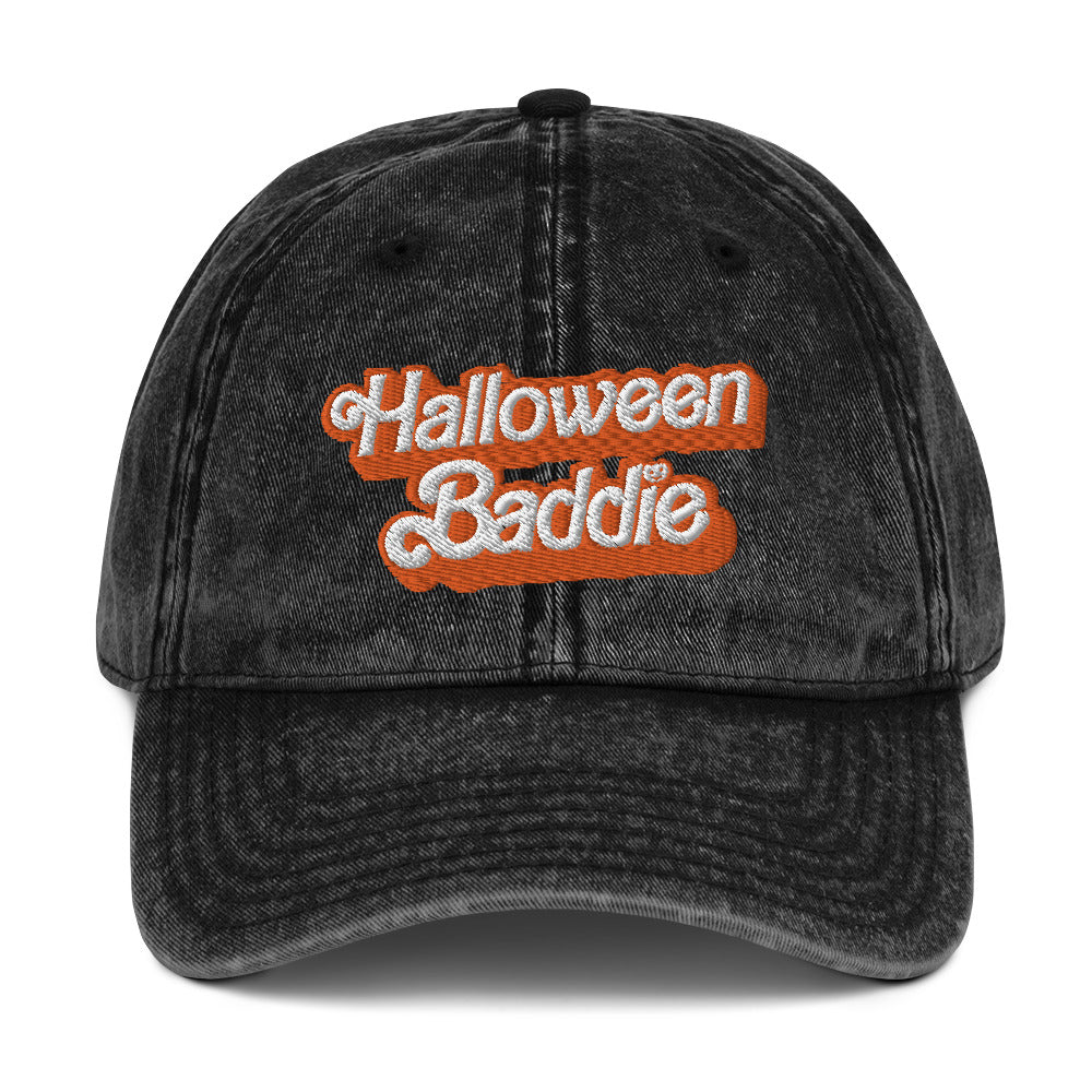Halloween Baddie Vintage Cotton Twill Cap