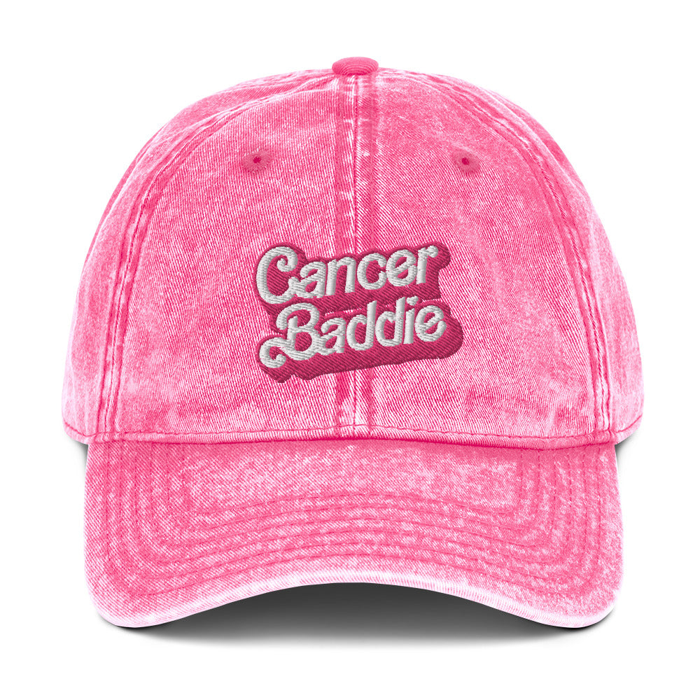 Cancer Baddie Vintage Cotton Twill Cap