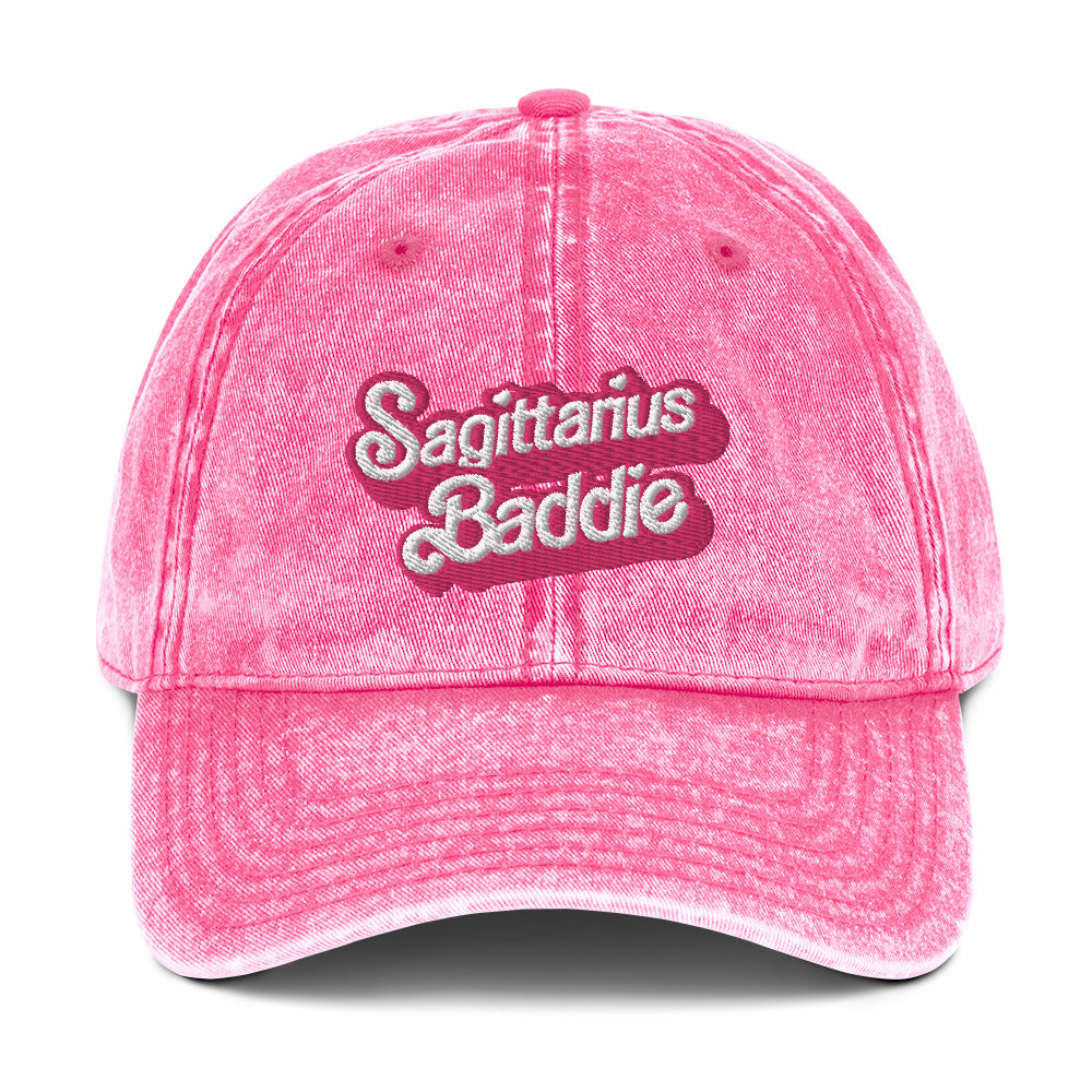 Sagittarius Baddie Vintage Cotton Twill Cap