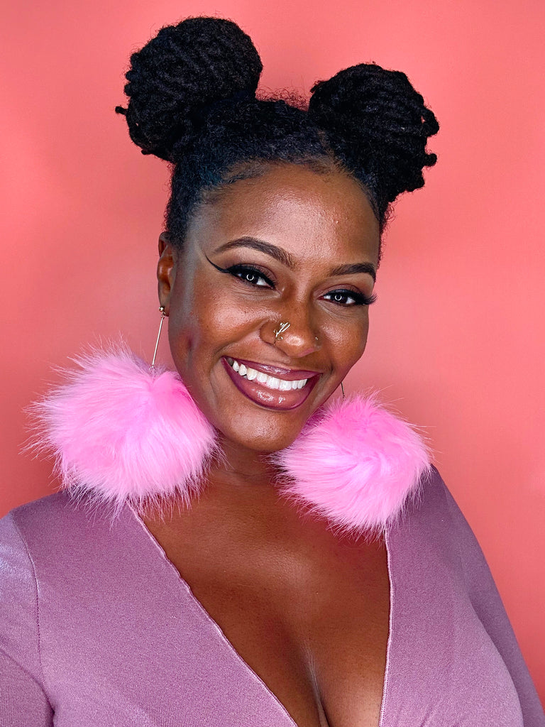 "Clueless" Vegan Faux Fur Earrings