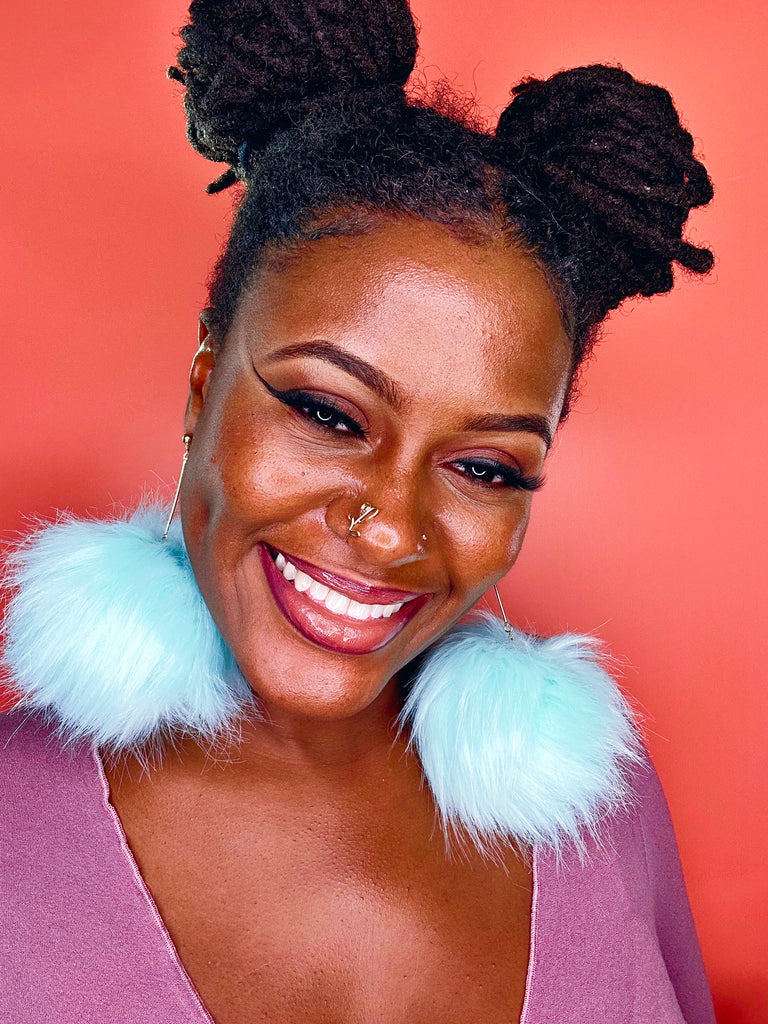 "Clueless" Vegan Faux Fur Earrings