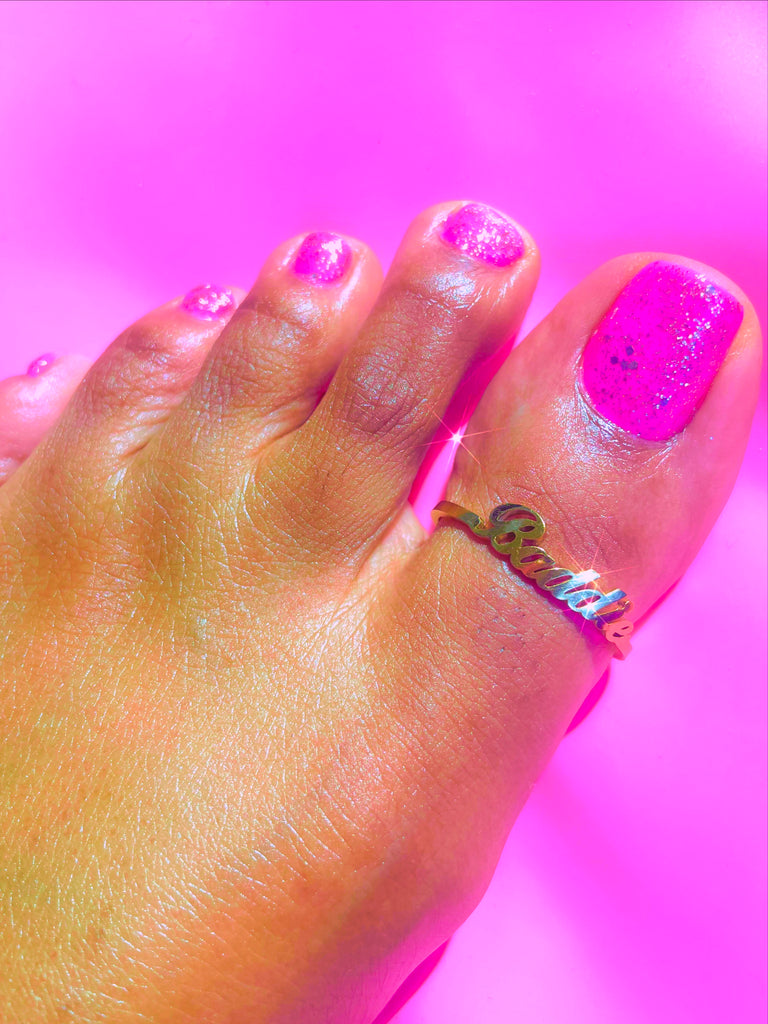 "Baddie" Toe Ring 18k gold plated hypoallergenic stainless steel