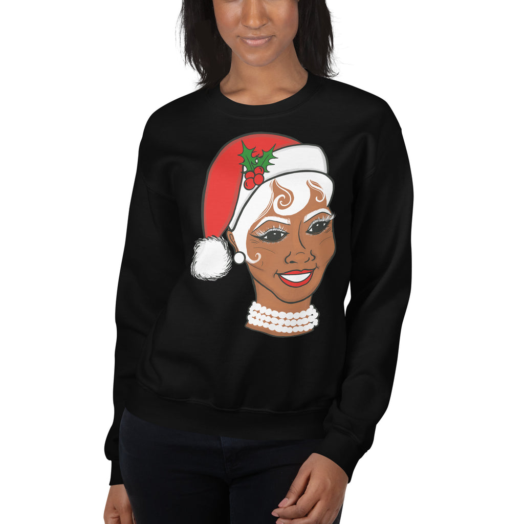 Black Mrs. Claus Holiday Sweatshirt
