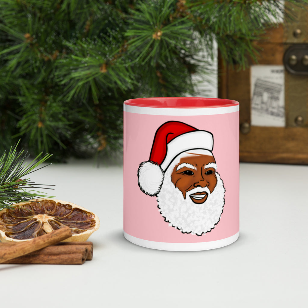Black Santa Mug (Pink)