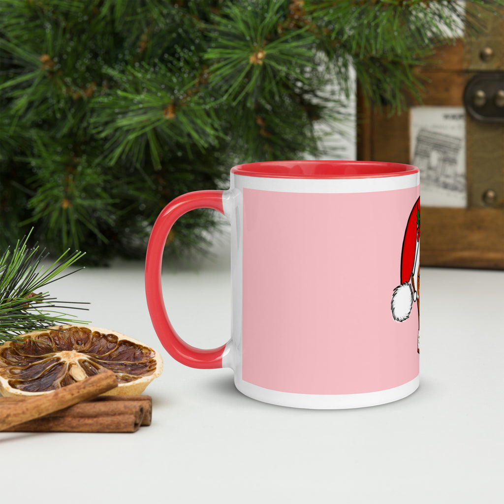 Black Mrs. Claus Holiday Mug (Pink)