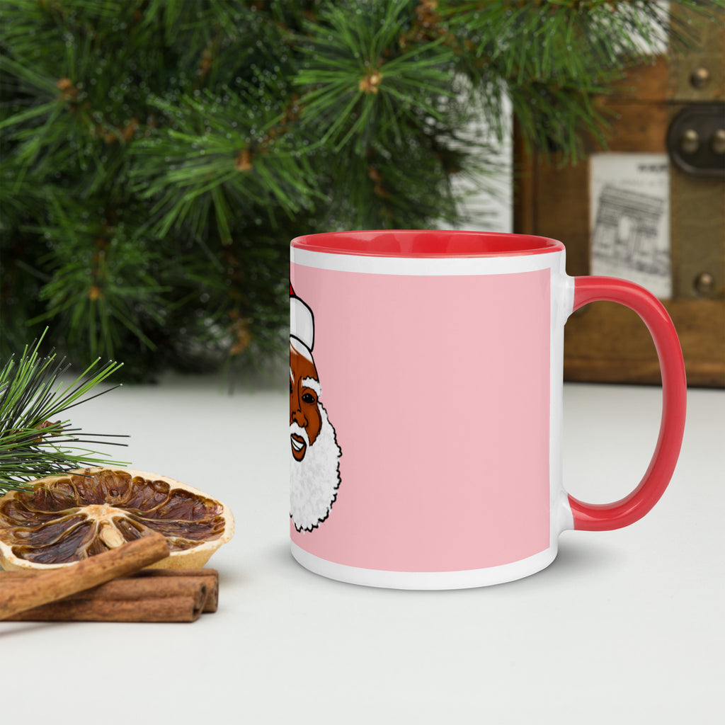 Black Santa Mug (Pink)