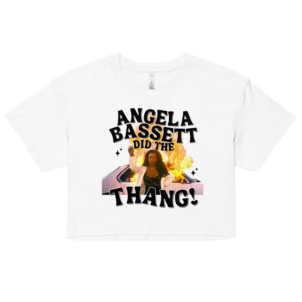 "Angela Bassett Did the Thang" Women’s crop top