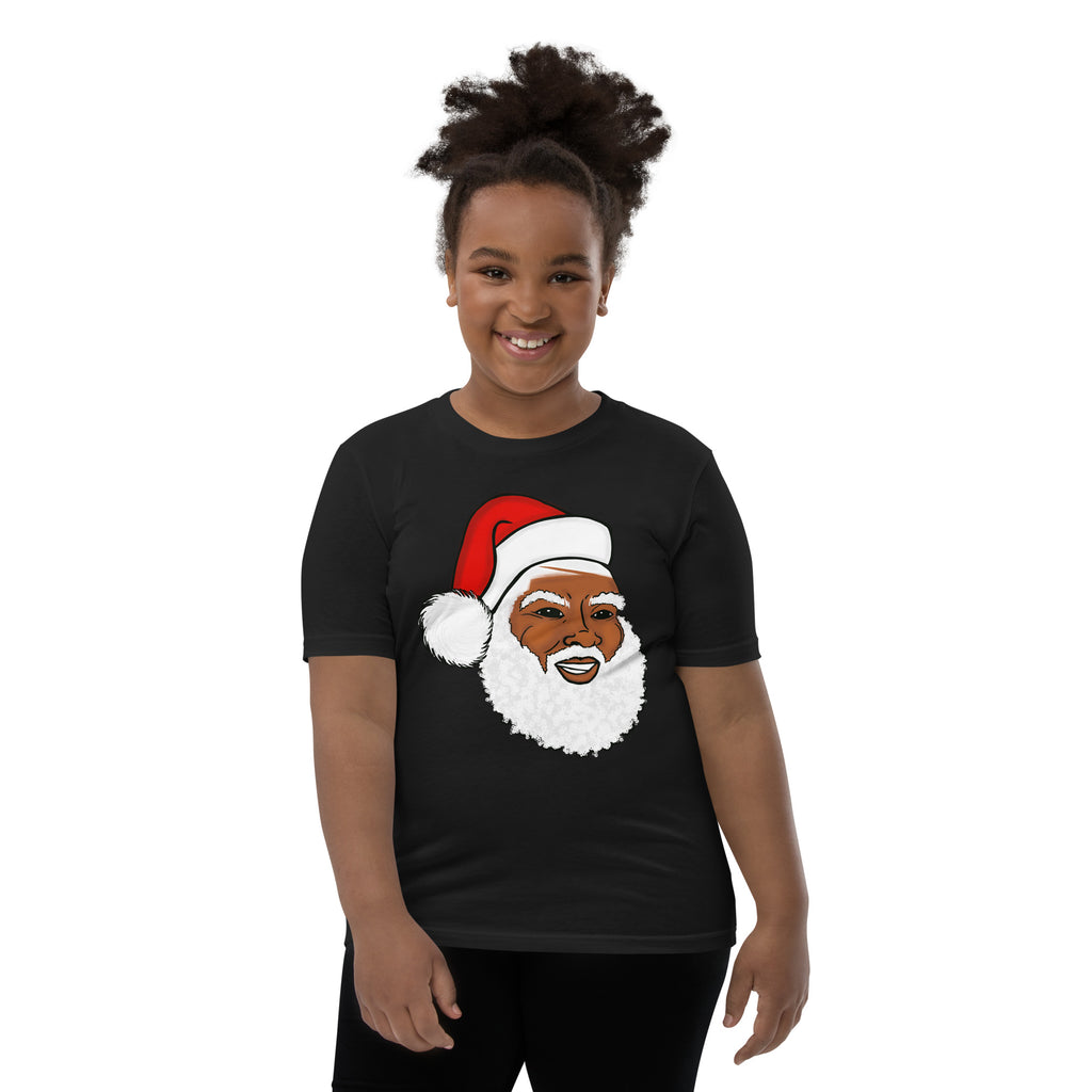 Youth Black Santa Short Sleeve T-Shirt